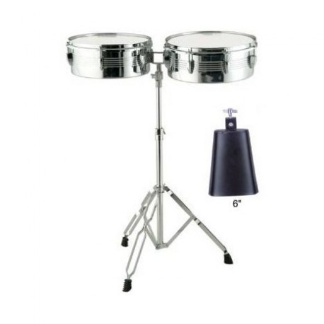 Timbales Con Cencerro Princess TBS-1413 - Envío Gratuito